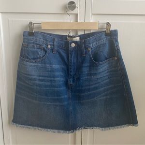 Madewell Rigid Denim A-Line Mini Jean Skirt